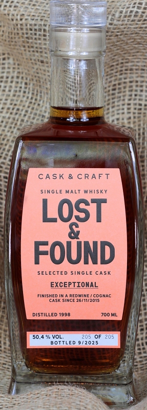 Lost & Found – EXEPTIONAL single cask – Redwine/Cognac