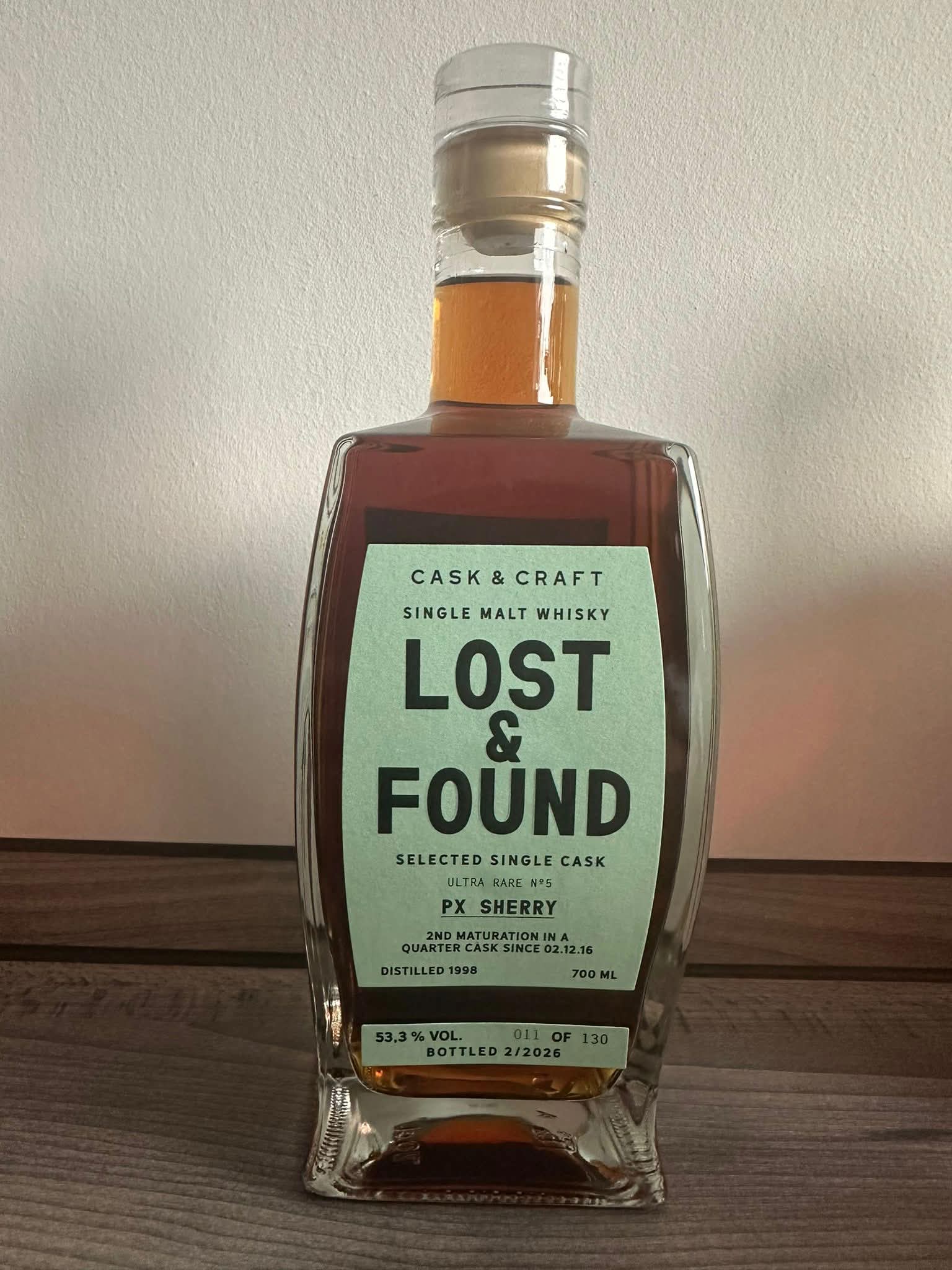 Lost & Found – ULTRA RARE single cask – PX Sherry
